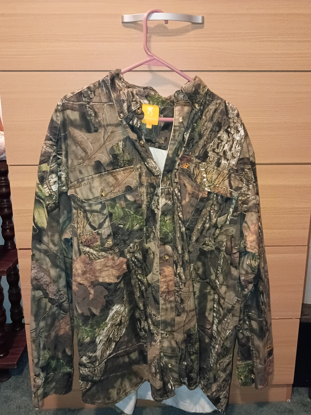 Browning Full Zip Mossy Oak Camo Hunting Jacket Men's 2XL Polyester